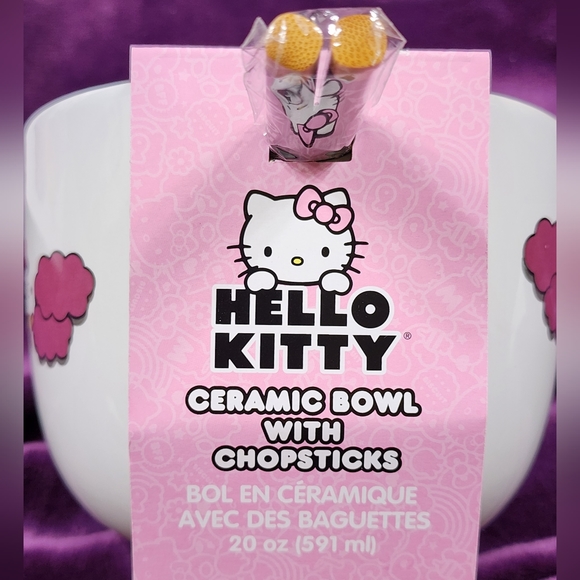 Hello Kitty Witch Noodle Bowl & Block Sign Wall Art Picture Halloween Decor - Picture 6 of 14